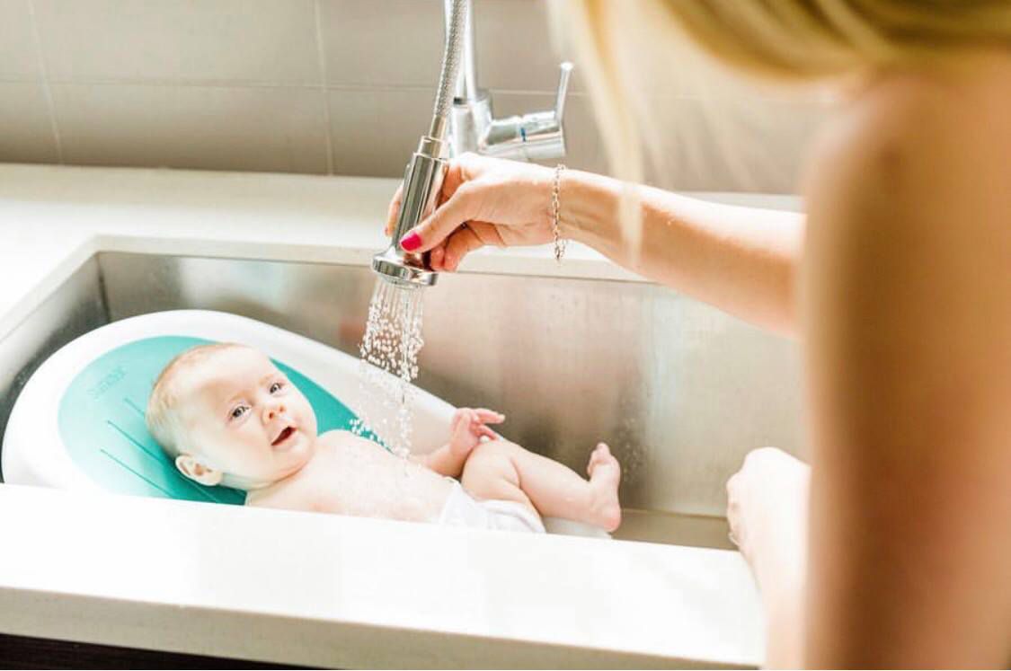 Summer Infant - 可調式時尚摺疊洗澡躺椅-藍色