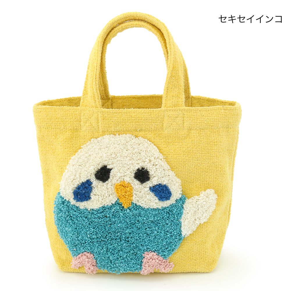 日本 TOMO - 可愛動物刺繡帆布包/提袋-小刺蝟 (29×21×D10cm)