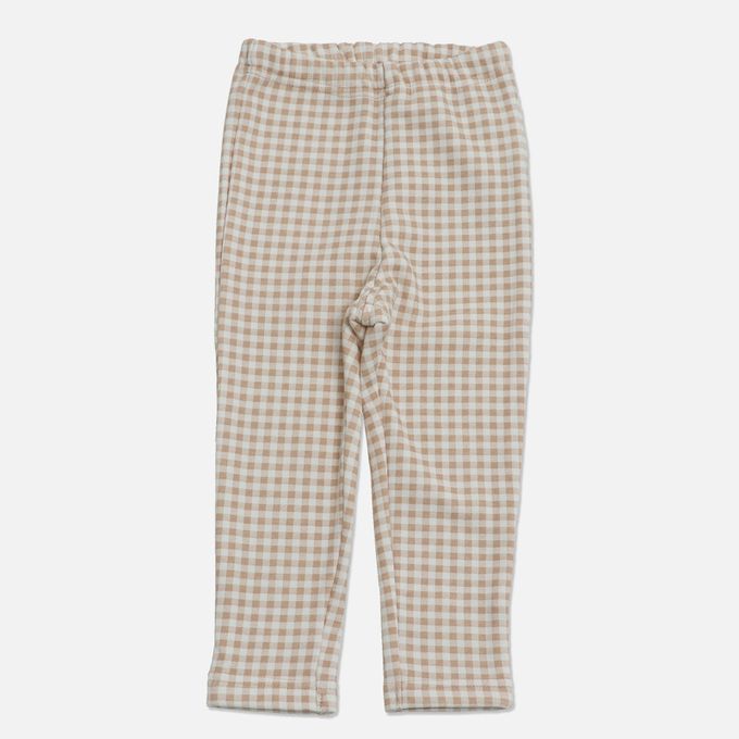 日本 Chil2 - [熱銷]刷毛保暖彈力長褲-小花-黑