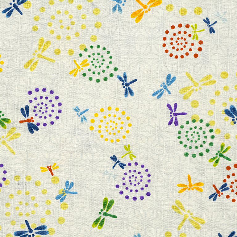 akachan honpo - 兩件式甚平-蜻蜓-米白色