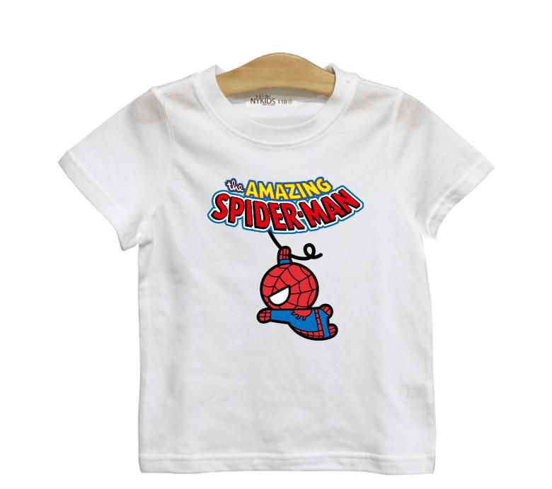 (韓製)正版復仇者聯盟 - 純棉T-繩索蜘蛛人-粉紅