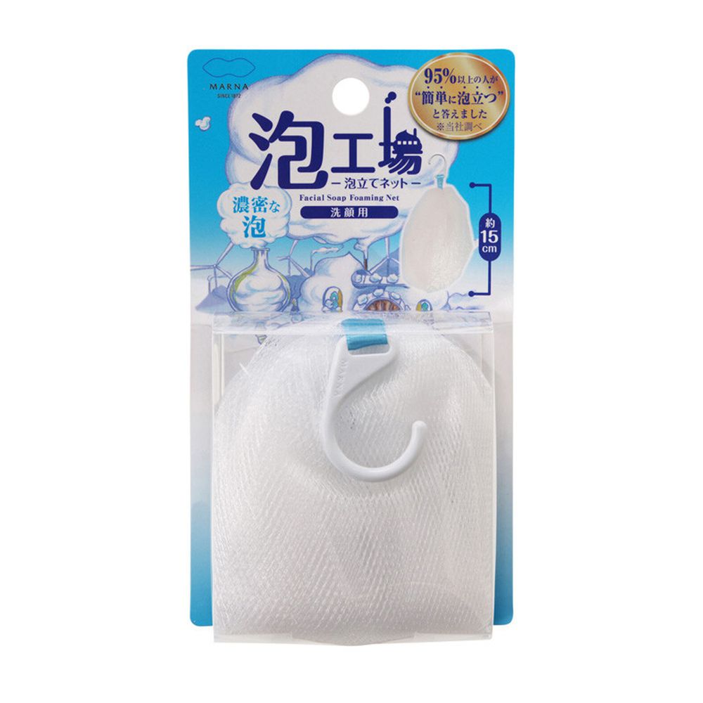 日本 MARNA - 濃密泡泡洗面乳起泡巾-白