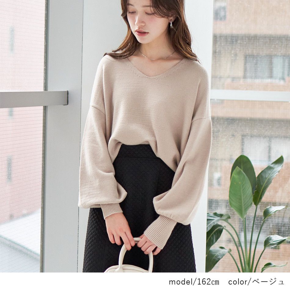 日本 Rejoule - 法式慵懶圓領針織毛衣-摩卡棕