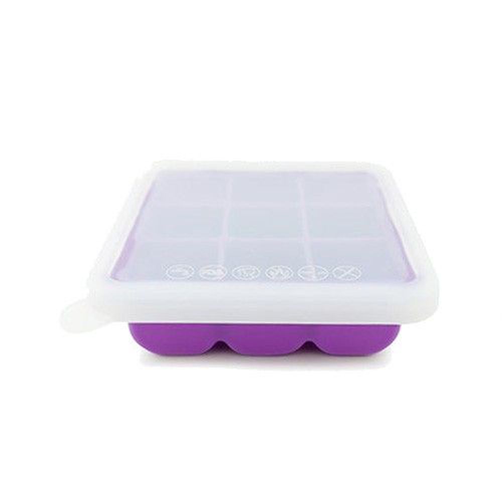 紐西蘭 HaaKaa - 矽膠副食品分裝盒/製冰盒-9 格-紫色-9格x35mL