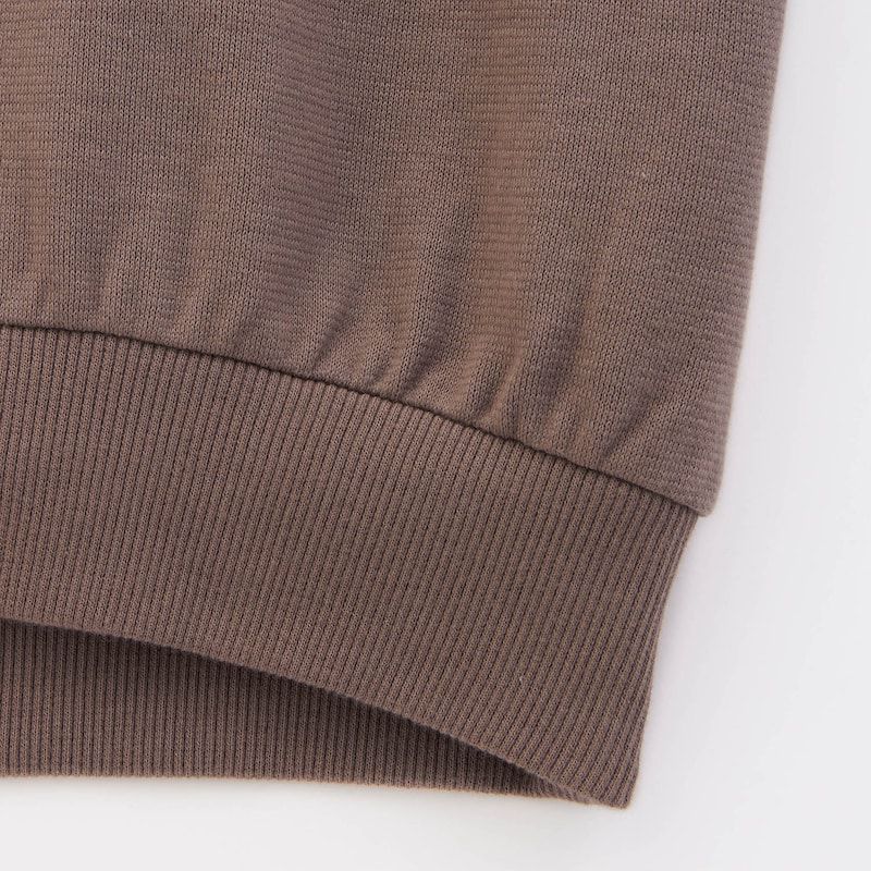 日本千趣會 - GITA 印花刷毛長袖上衣-巧克力磚-可可