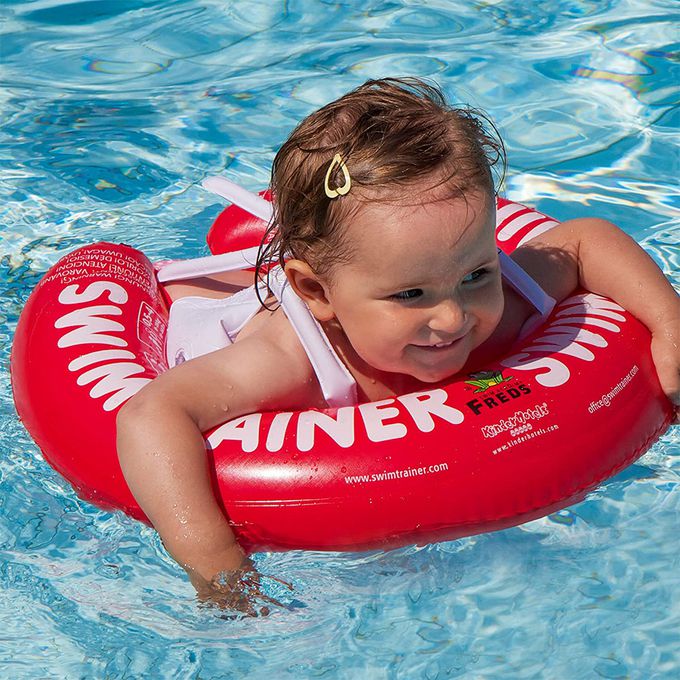 總代理正貨 德國 SWIMTRAINER 嬰幼兒趴式學習游泳圈-紅色