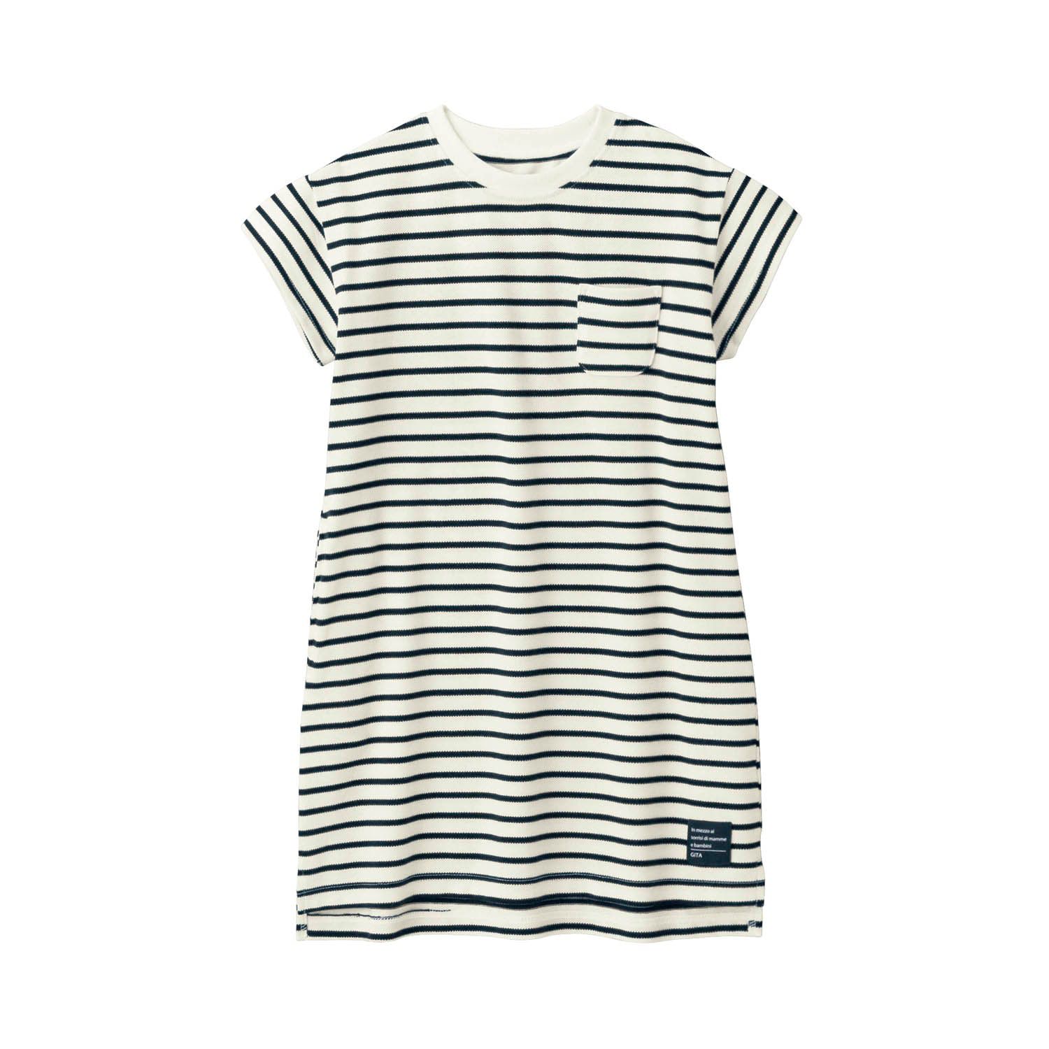 日本千趣會 - GITA 圓領舒適短袖洋裝-薰衣草