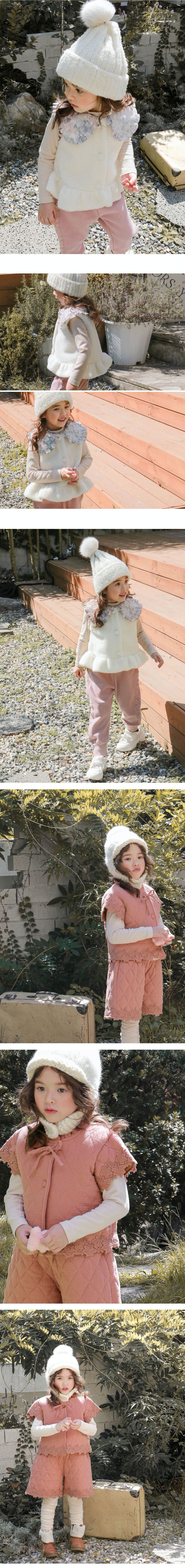 韓國 Puellaflo - 浪漫荷葉壓紋長袖上衣-米杏