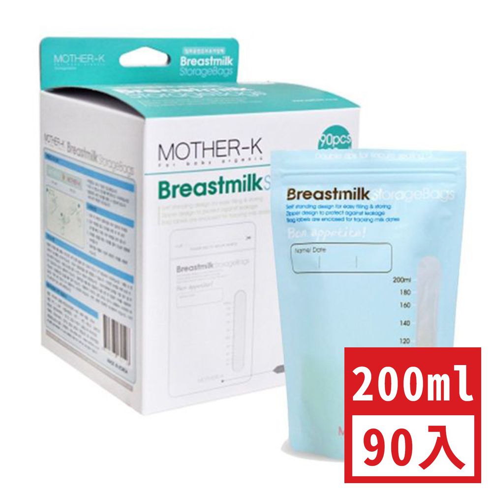 MOTHER-K - 溫感母乳抗菌袋200ml-90入/盒
