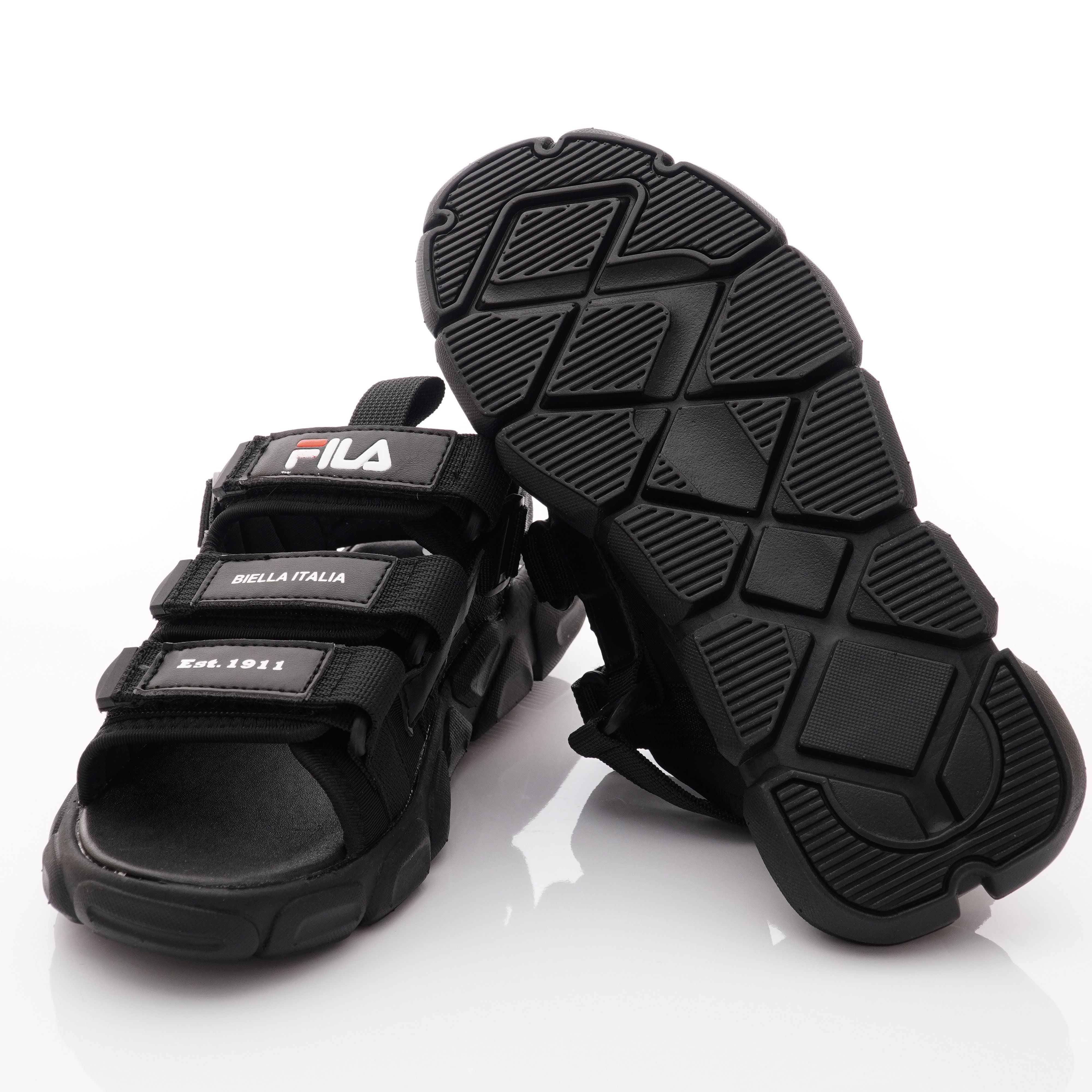 FILA - 輕量韓版運動涼鞋款(中小童段)-黑
