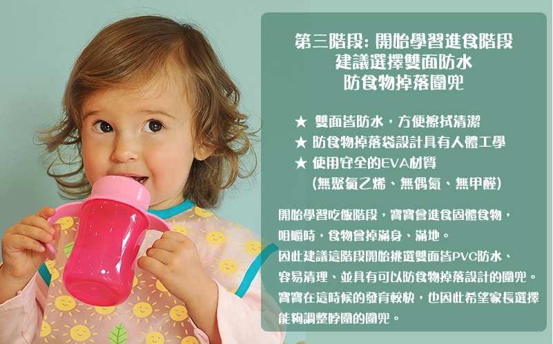 美國 green sprouts - 小綠芽魔鬼氈雙面防水/防食物掉落圍兜三入組-頑皮章魚