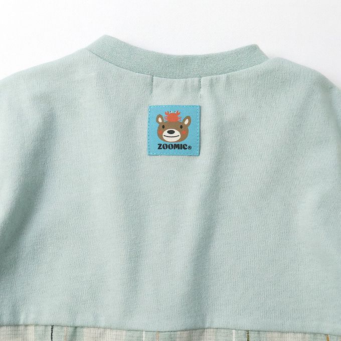 日本 ZOOLAND - 海洋印花短袖上衣-企鵝與棕熊-薄荷