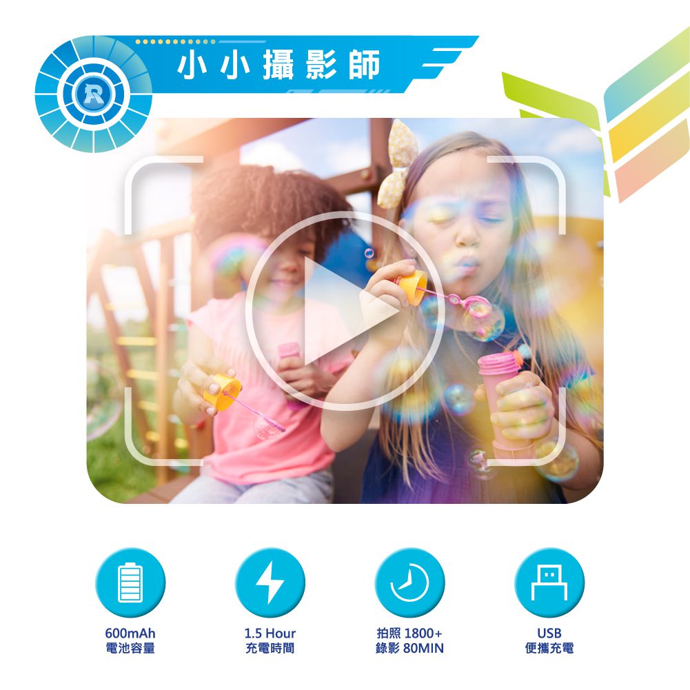 POLI 波力救援小英雄 - 【超值兩入組】兒童數位相機含32G記憶卡-波力*1+安寶*1+[贈]可愛風扇*1