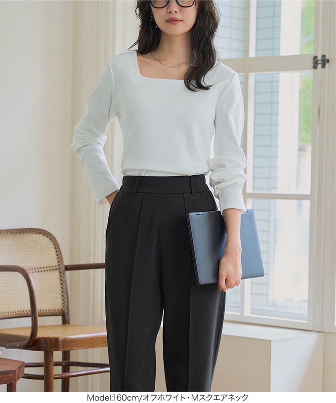 日本 Kobe Lettuce - 神級 俐落美型純棉長袖上衣-(可選領)-白