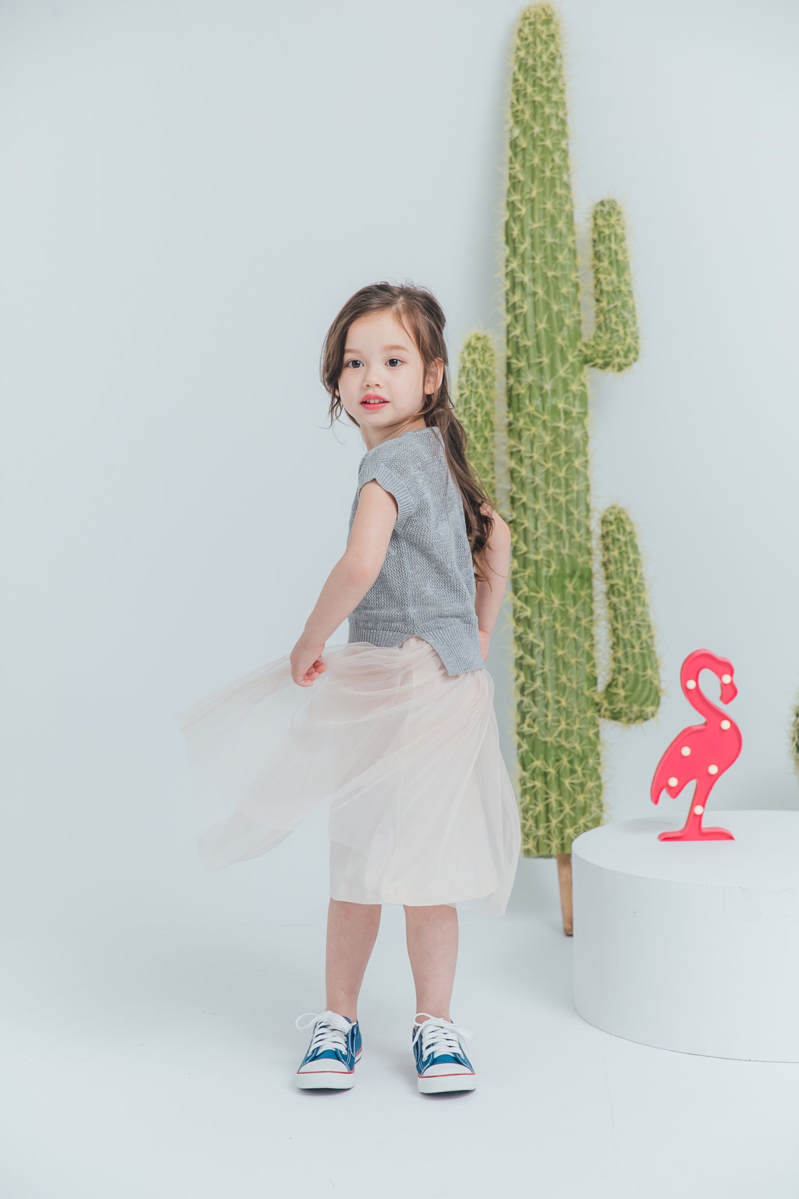 Peachy - 北鼻款*獨家訂製綿柔連身紗裙-細肩帶連身款-氣質杏