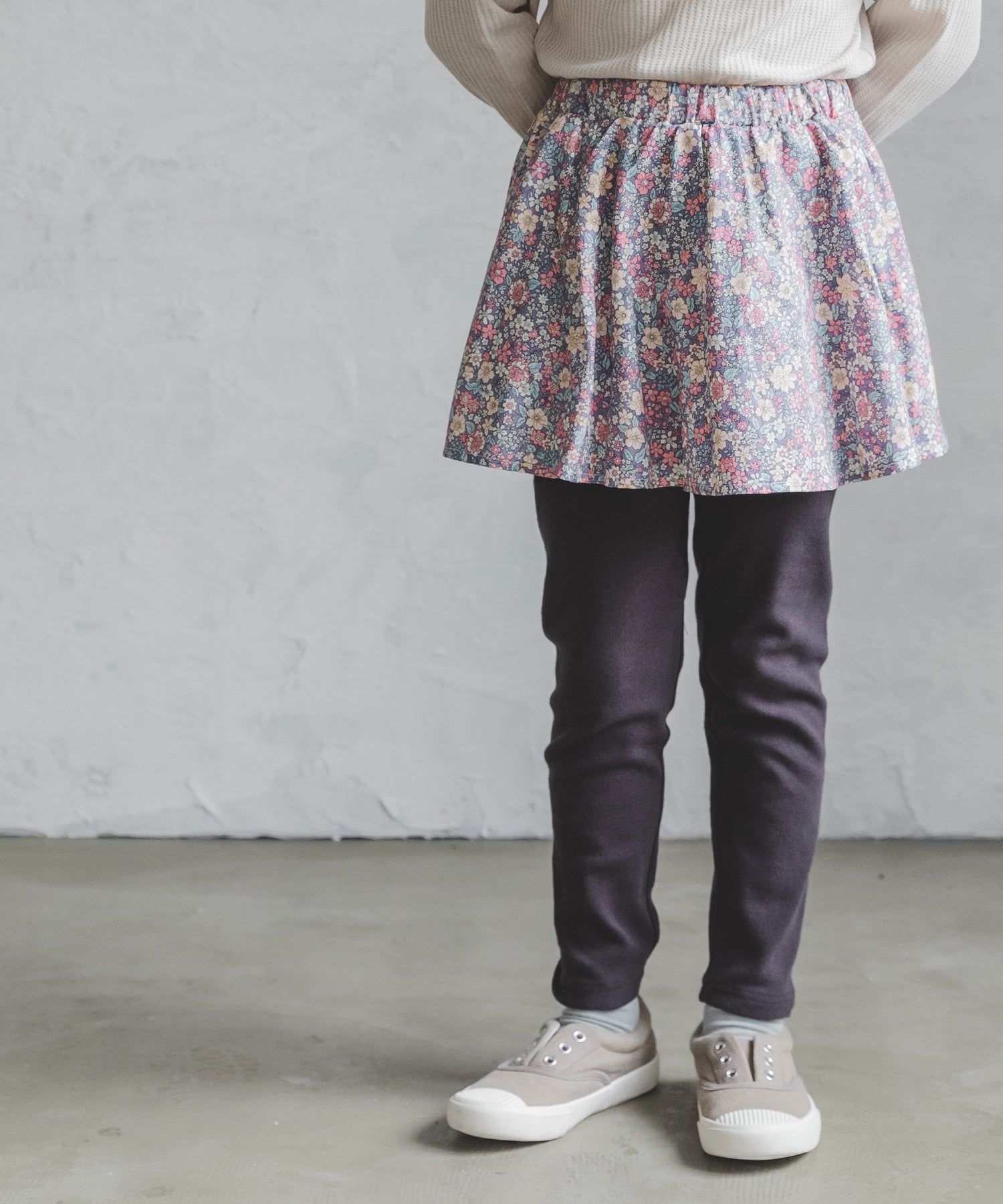 日本 PAIRMANON - 柔軟彈性百搭褲裙-素色-摩卡x灰黑