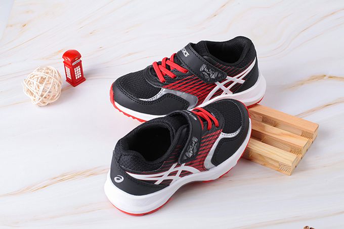 asics 亞瑟士 - LAZERBEAM踊動黑紅兒童機能運動鞋