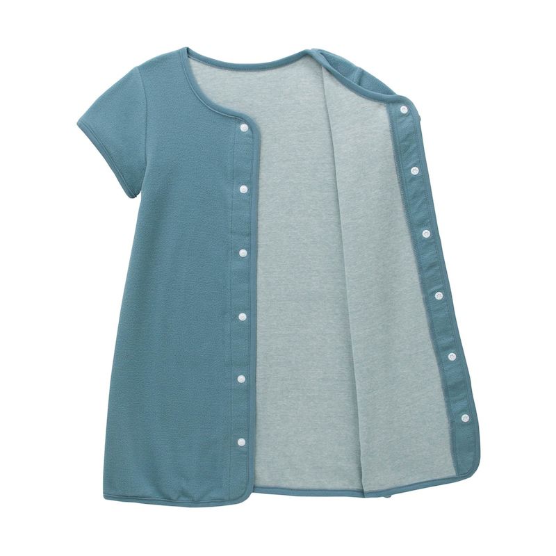 日本千趣會 - GITA 刷毛保暖防踢被/背心-素色-淺軍綠