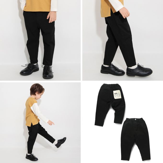 日本 BRANSHES - 大好評彈性錐形長褲-素色-墨綠