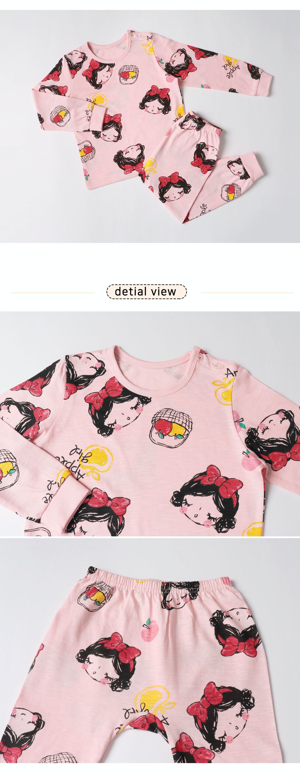 韓國 Mellisse - 韓製莫代爾透氣長袖家居服-白雪公主