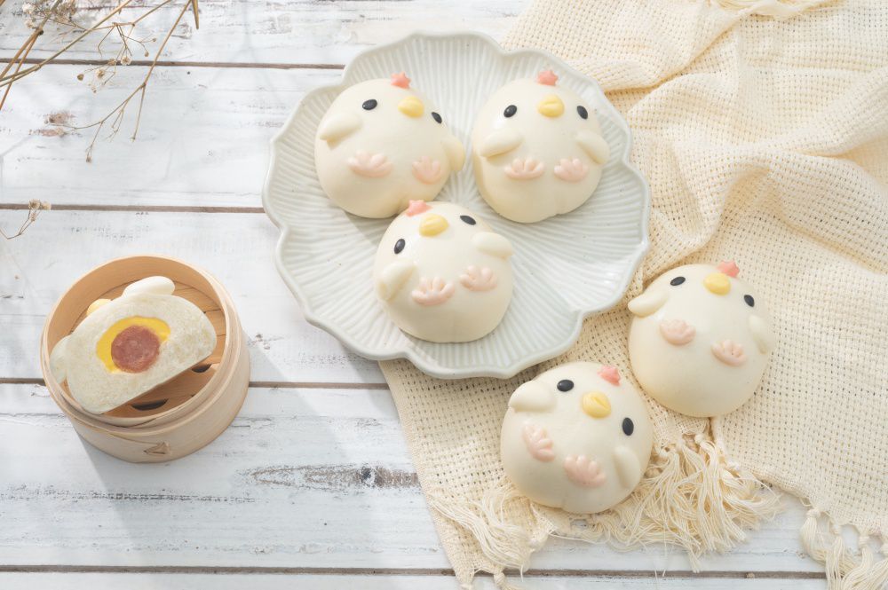 老甜媽手工饅頭 - 限量組-草莓起司包6入+德國香腸起司包6入+馬卡龍一口小饅頭-400g