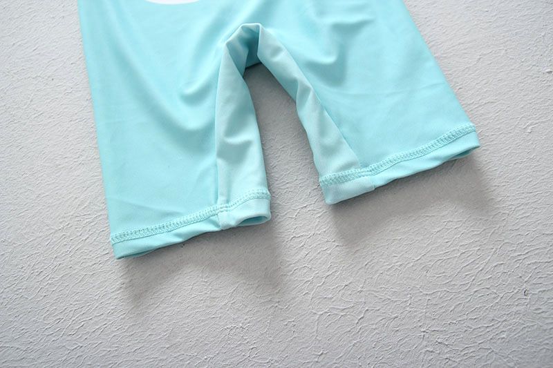 女寶長袖連身泳裝(附帽子)-兔子-淺藍色