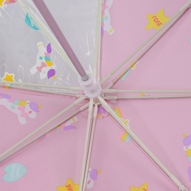 akachan honpo - 雨傘-彩色獨角獸-粉紅色