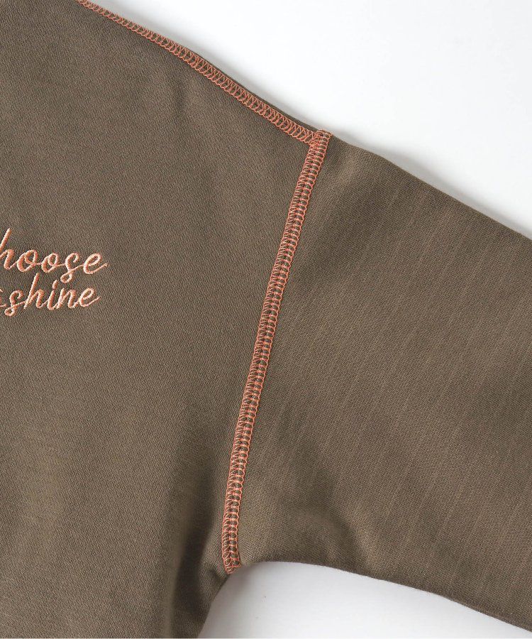 日本 BREEZE - 內刷毛英文logo百搭運動衫-草綠