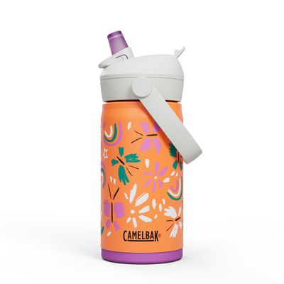 CamelBak - Flip Straw兒童吸管不鏽鋼保溫瓶 (保冰)-蝶舞彩虹 (350ML)-296G