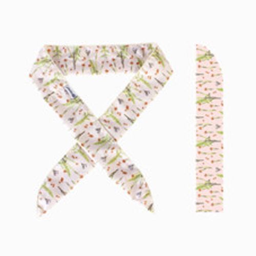 韓國 Snowhaus - 正韓製涼感降溫領巾/頭帶-春日花朵-淡粉 (95x5cm)-成人用