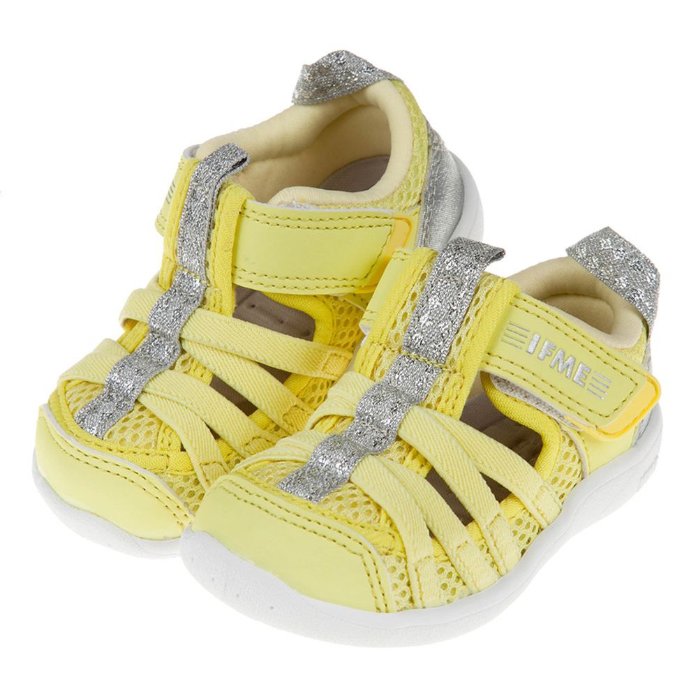 日本IFME - 黃銀色寶寶機能水涼鞋