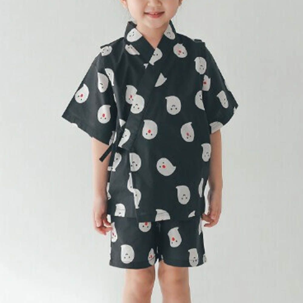 nicohrat夏季限定甚平套裝-幽靈-黑