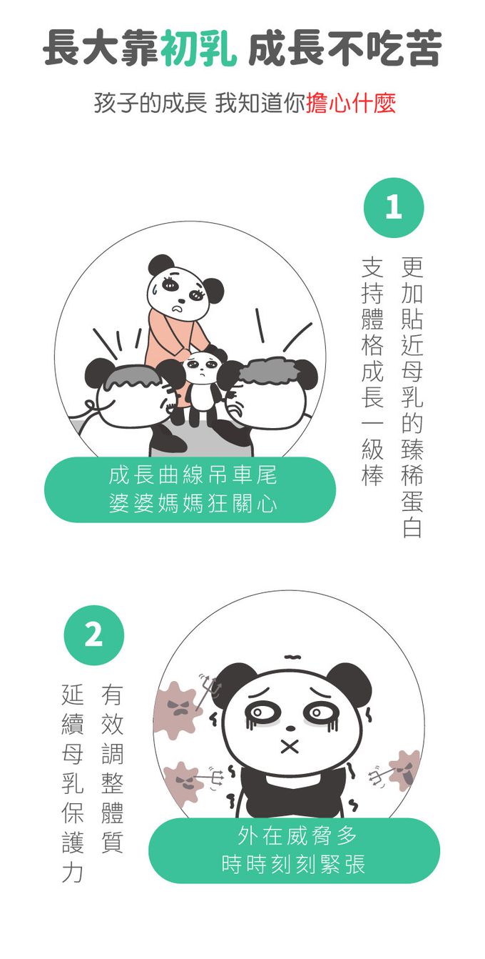 鑫耀生技Panda - 成長曲線UP-膠原海藻鈣粉+黃金牛初乳蛋白-200g+200g