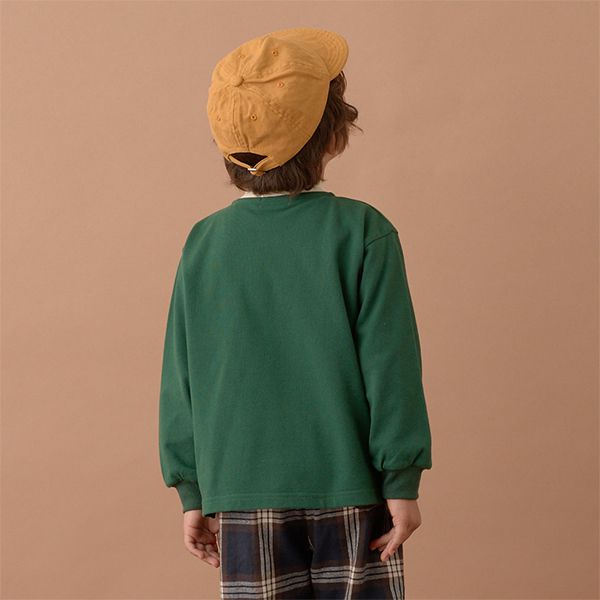 日本 b-ROOM - 運動風立領長袖Polo衫-深藍x棕