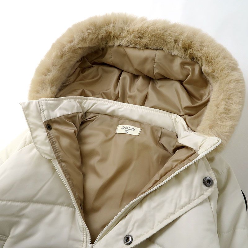 日本 ZOOLAND - 撥水加工 毛絨保暖連帽鋪棉外套-小企鵝-薄荷