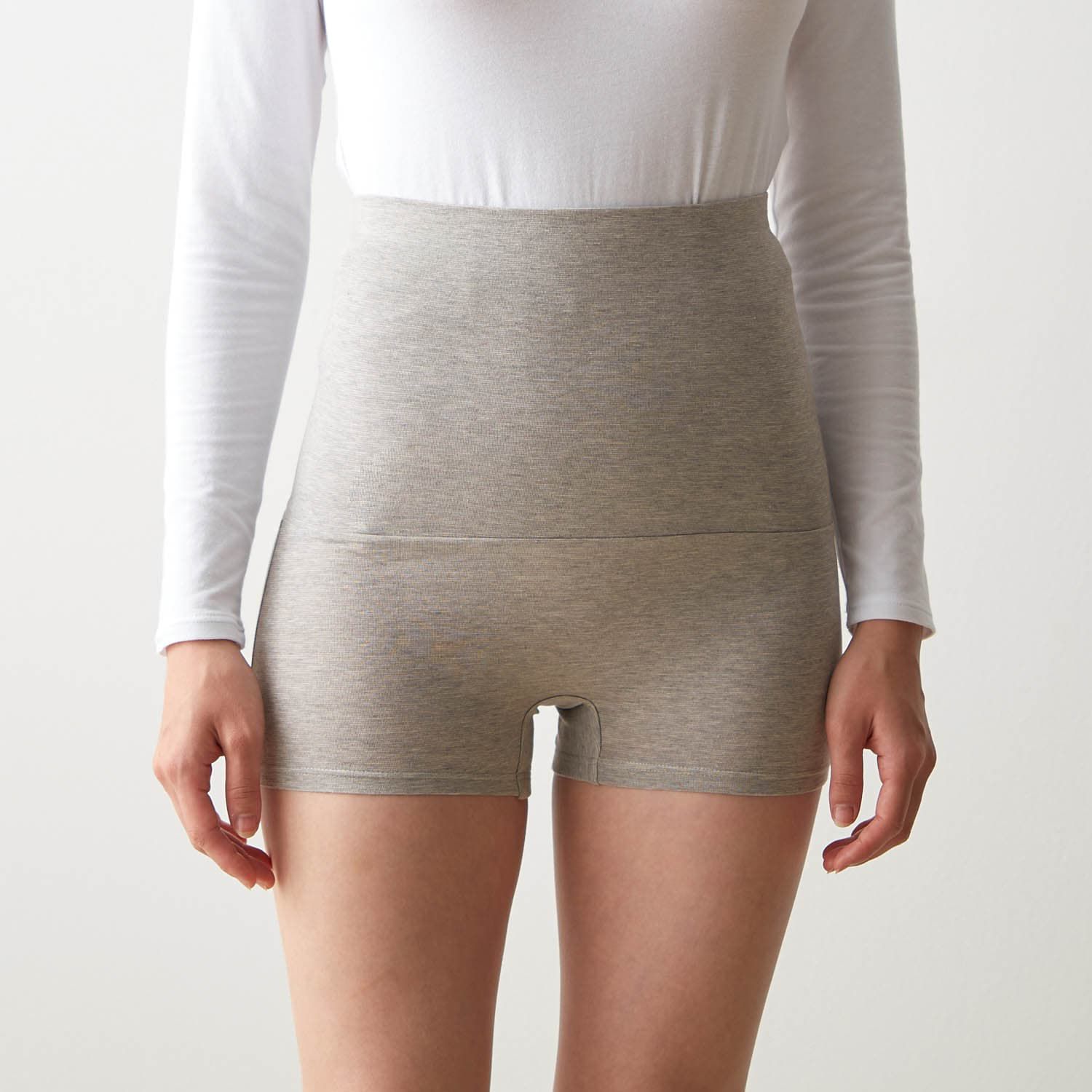 日本千趣會 - 95%棉 吸濕發熱腹卷發熱褲-媽媽-酒紅