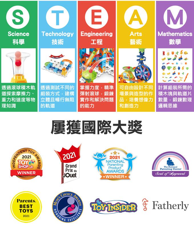 Vtech - 智能滾球積木建構樂園3入組-摩天輪+宇宙探險+跳耀球塔