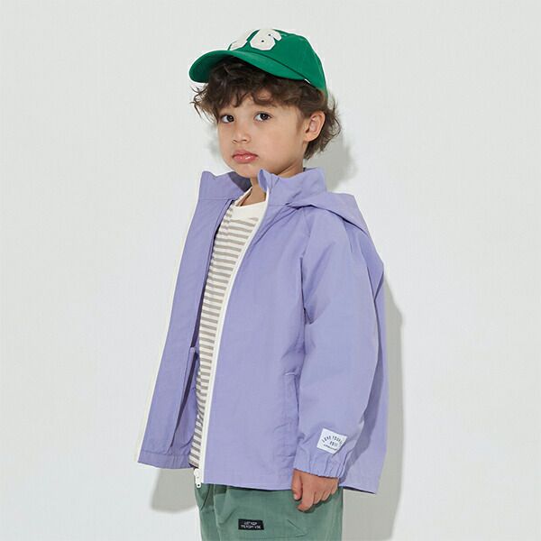 日本 b-ROOM - 潑水加工 連帽2WAY防風外套(附收納袋)-恐龍-軍綠