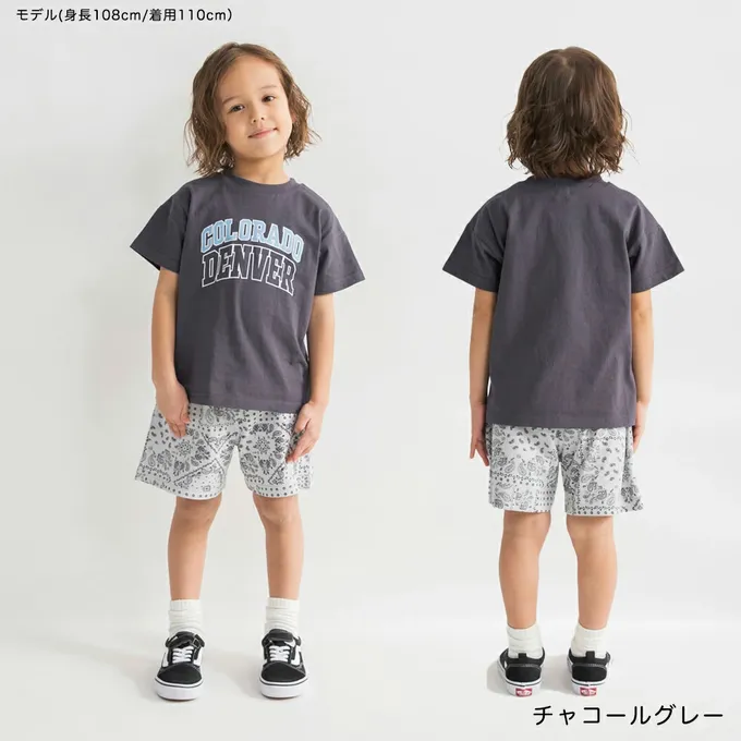 日本 BRANSHES - 100%棉 簡約印花短袖上衣-perfect-黑