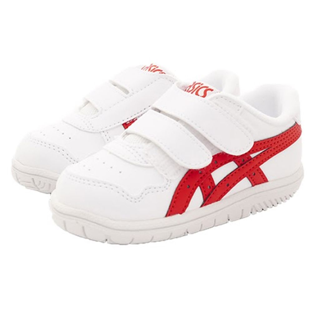 asics 亞瑟士 - 日本亞瑟士雙絆帶皮質學步鞋款(寶寶段)-白紅