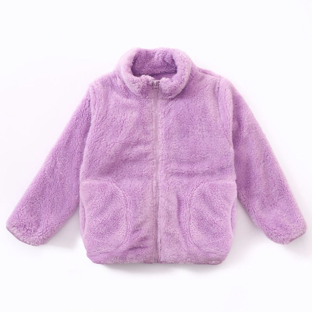 MAMDADKIDS - 法蘭絨保暖外套-紫色