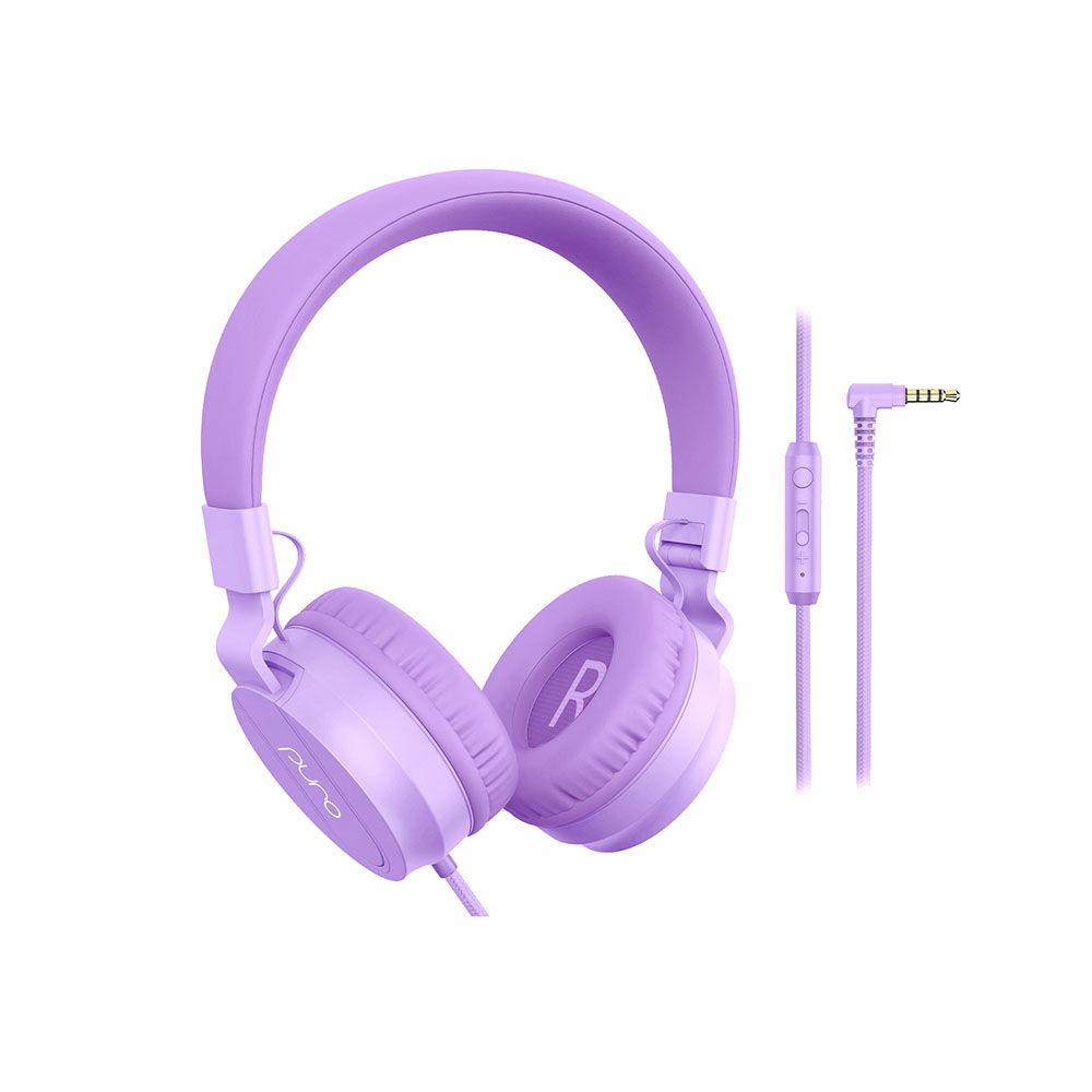 PURO SOUND LAB - PuroBasic 兒童耳機-附麥克風-紫色 (18 x 16.5 x 7.5 cm)