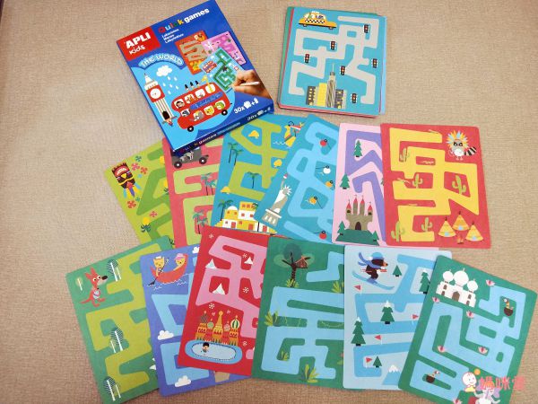 西班牙 APLI - 【旅行遊戲卡超值組】-是誰不一樣+世界迷宮+叫我找碴王-圖卡90張+鉛筆3支