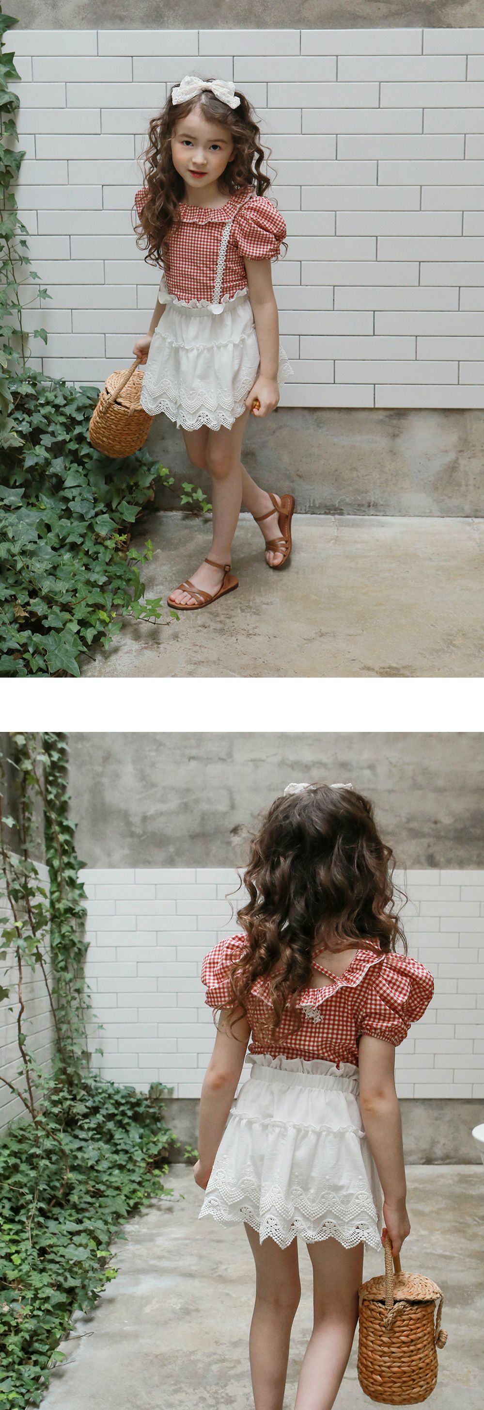 韓國 PuellaFLO - 鋸齒狀鏤空蕾絲綁帶吊帶裙-象牙白