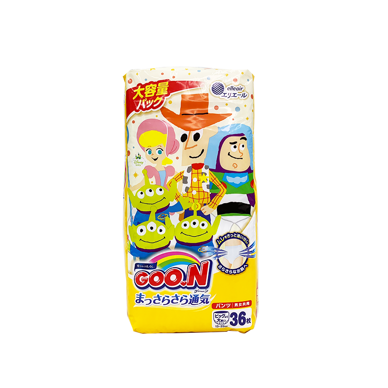 日本大王GOO.N - 【日本境內大王】迪士尼拉拉褲3包裝-褲型 (XXL [13~25kg])-34片x3包/箱 (日本原廠公司貨 平行輸入)(新舊包裝隨機出貨)
