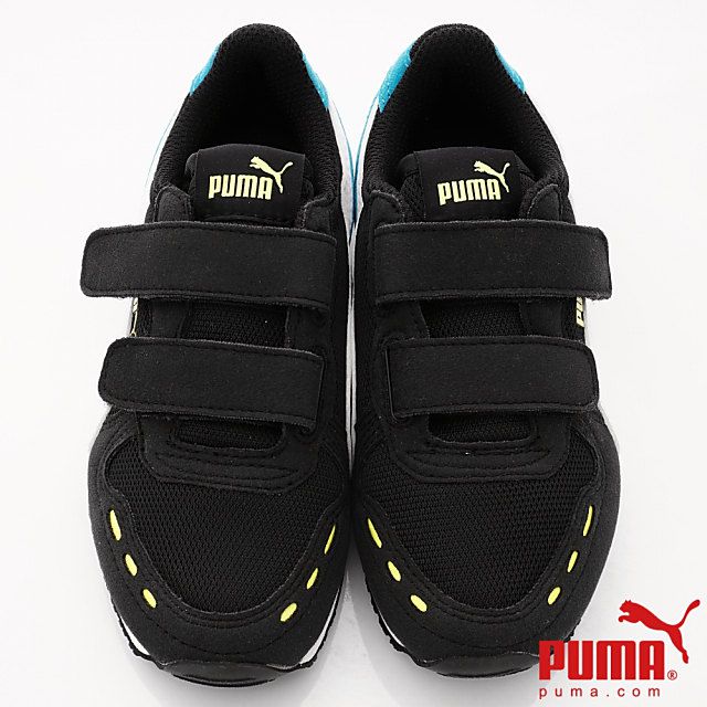 puma - 童鞋-雙絆帶運動鞋款(中小童段)-黑藍