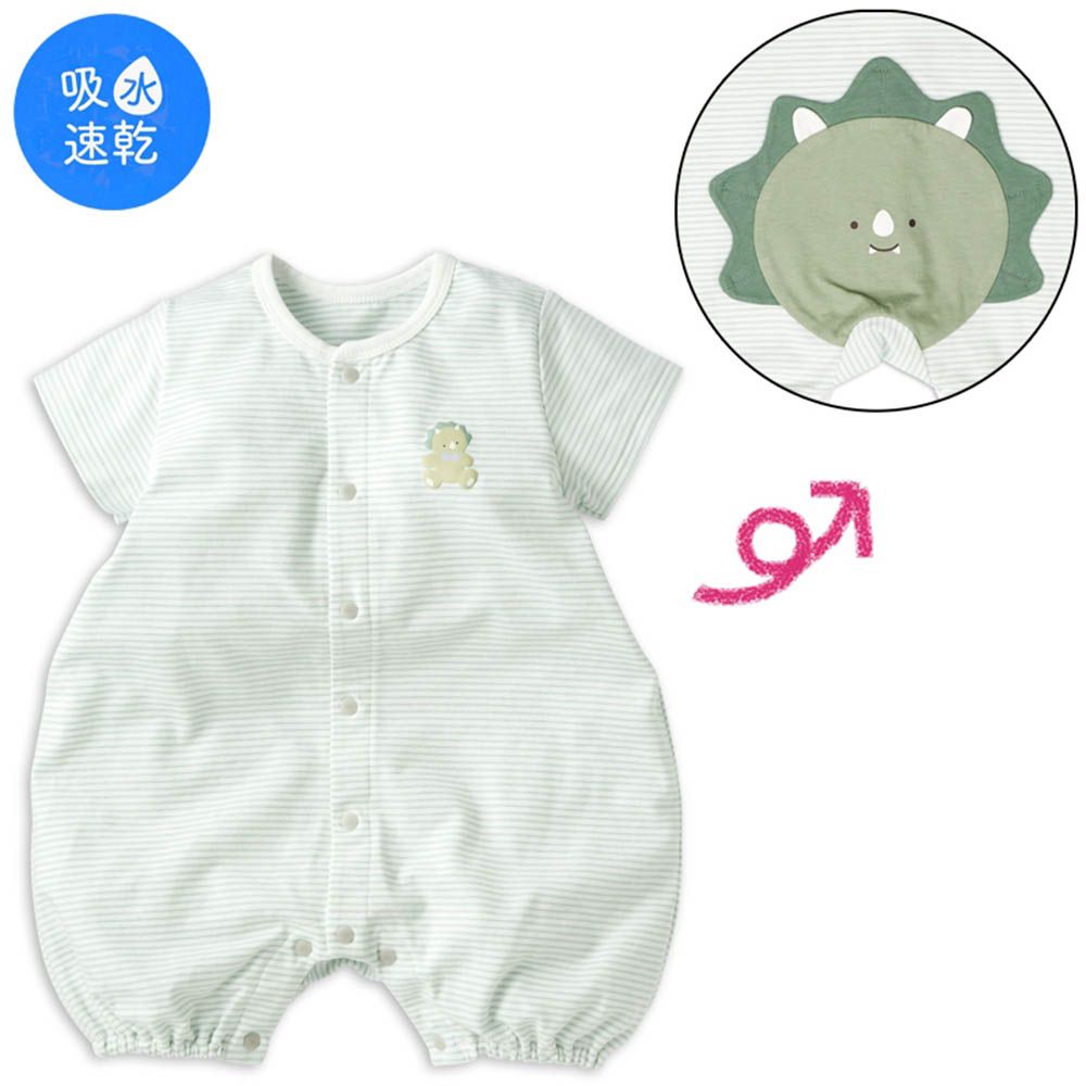 短袖兔裝-吸水速乾動物造型屁屁-綠色