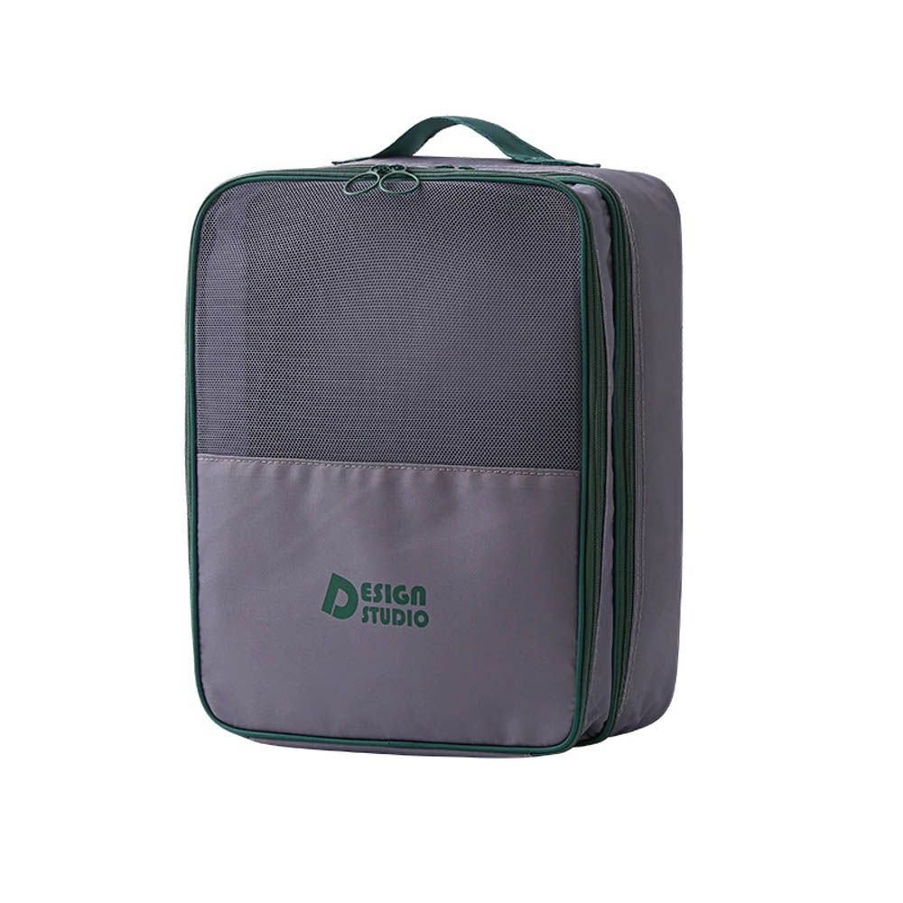 三雙大容量鞋子收納袋(行李箱可掛)-便攜後拉鍊-神秘星紫