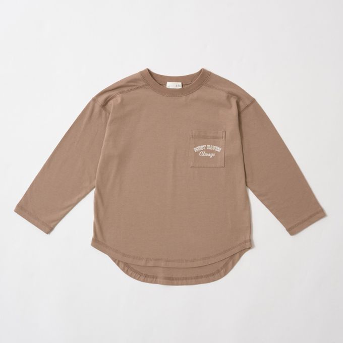 日本 b-ROOM - 100%棉 純色口袋薄長袖上衣-象牙白