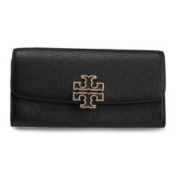 TORY BURCH - 簍空雙T-LOGO釦式長夾 (黑色)